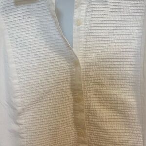 Vintage 80’s unique! Woman’s XL 18W Shirt Button-up flowy Pleated 100% cotton